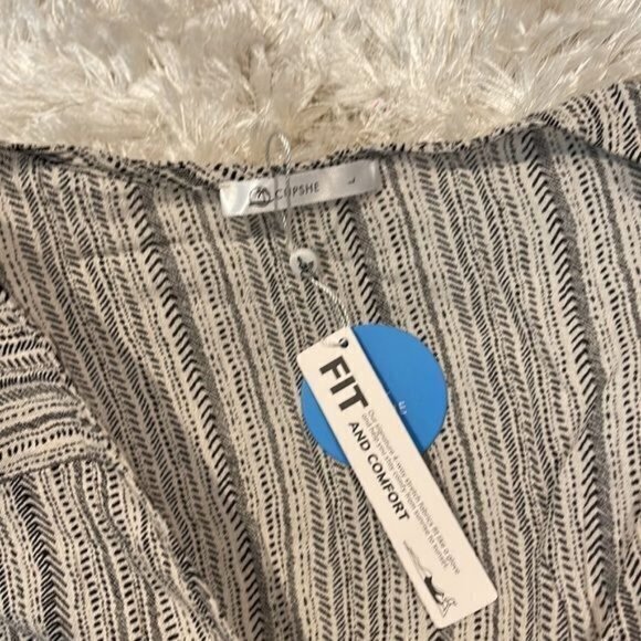 Cupshe  Plunging Striped Summer Flowy Midi Dress Size Large - Picture 15 of 16